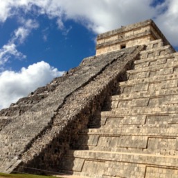 The temple of Kukulcan, Chichen Itza/
		    