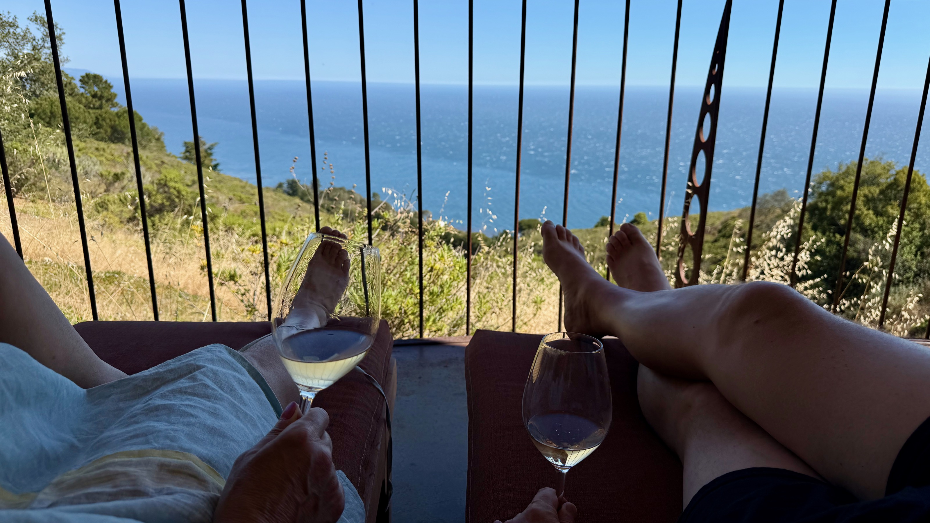 Finally! Relaxing with champagne/Post House, Big Sur, CA 93920, USA