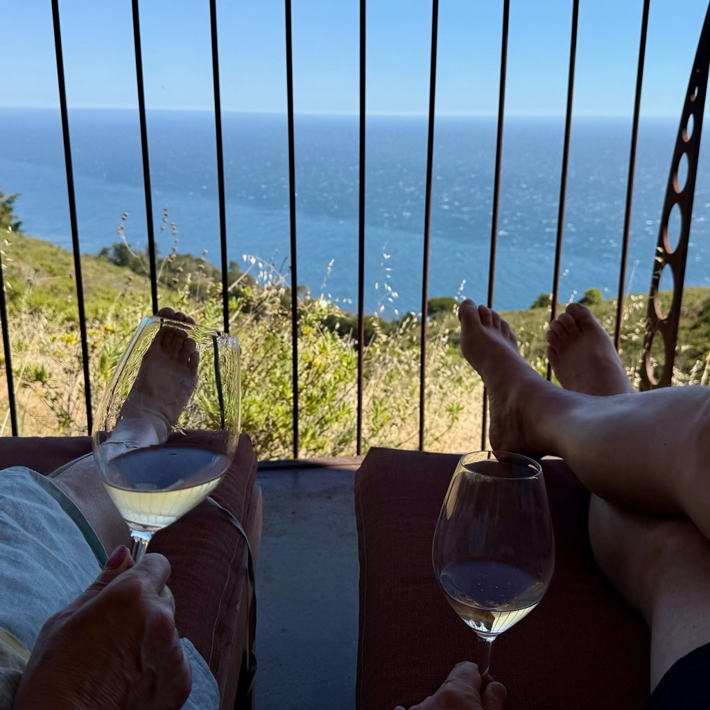 Finally! Relaxing with champagne/
		    Post House, Big Sur, CA 93920, USA