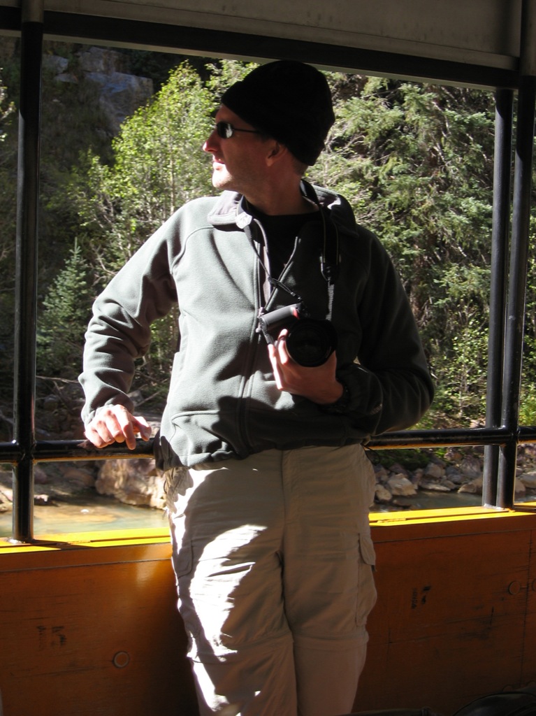 Pensive on the train/