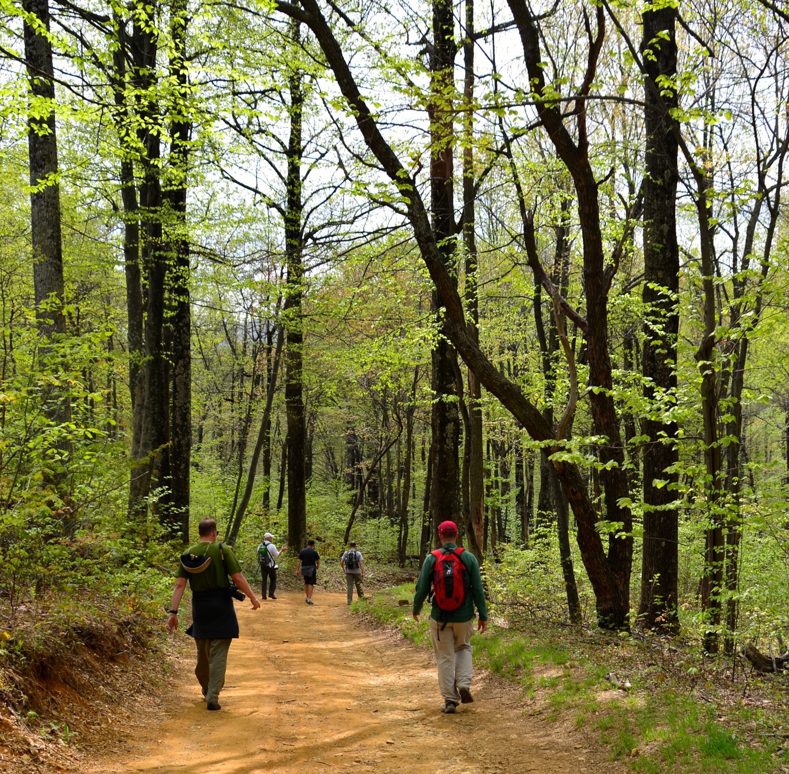 The long hike back down/