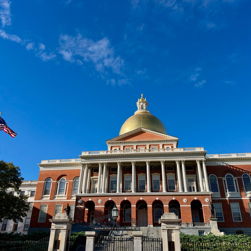 Freedom Trail: Massachusetts State House/
		    Beacon St @ Park St, Boston, MA 02108, USA