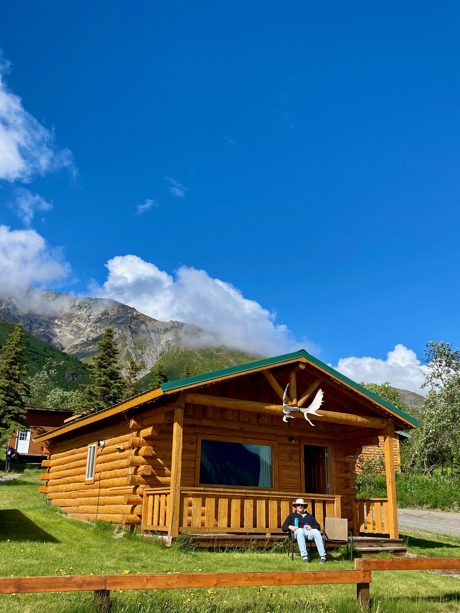 Ahhh... relaxing at our beautiful cabin/