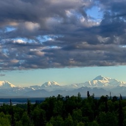Assana's insomnia pays off: view out of our room at 2:00am. Denali!/
		    