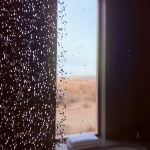 Hard to get out of shower with a view and unlimited hot water/
		    Amangiri - Canyon Point, Utah, USA