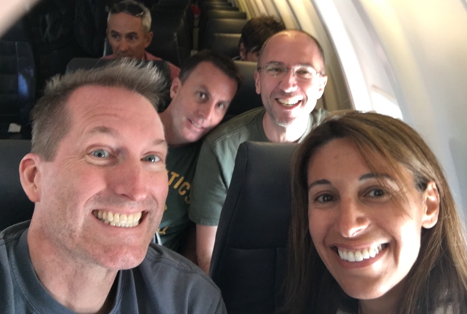 Finally on our way after a 5 hour delay/