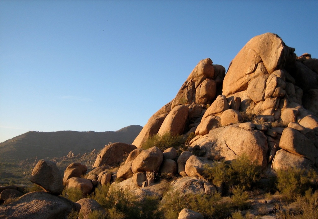 Boulders at the resort/