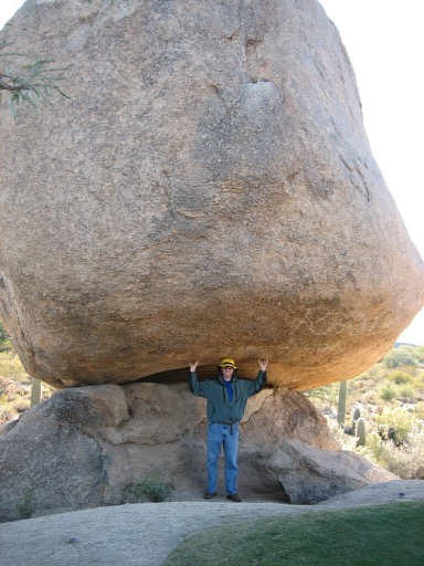 Dan & a big boulder