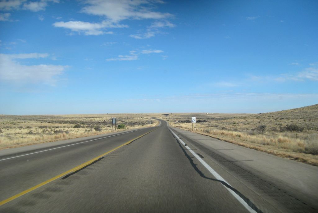 Super empty road between Alamogordo and Carlsbad/