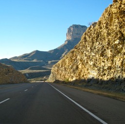 Driving back to El Paso/
		    