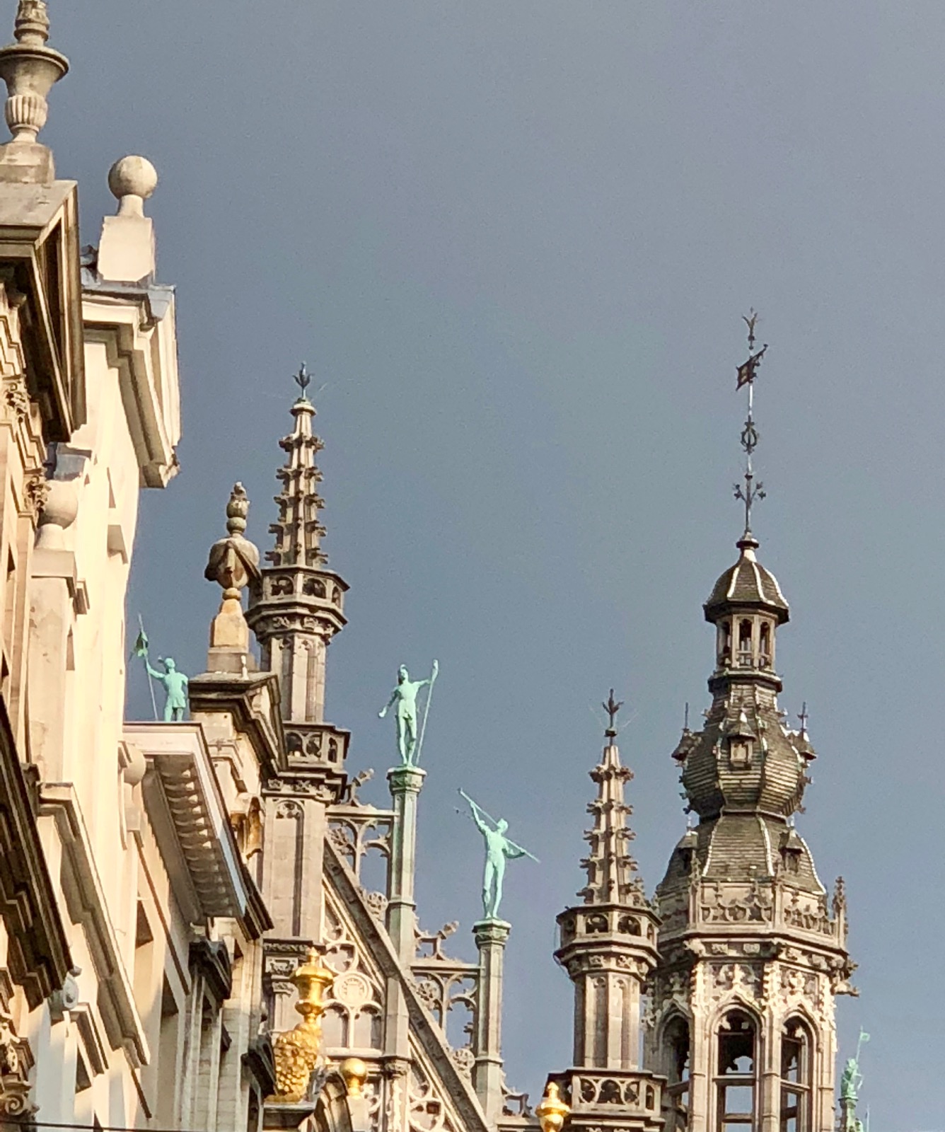 Whimsical skinny-dude statues everywhere! /