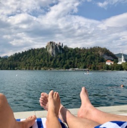 Lounging by Lake Bled/
		    