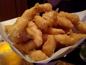 Batter-dipped garlic truffle fries