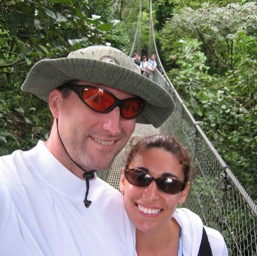 On one of the bridges of Hanging Bridges National Park/
		    