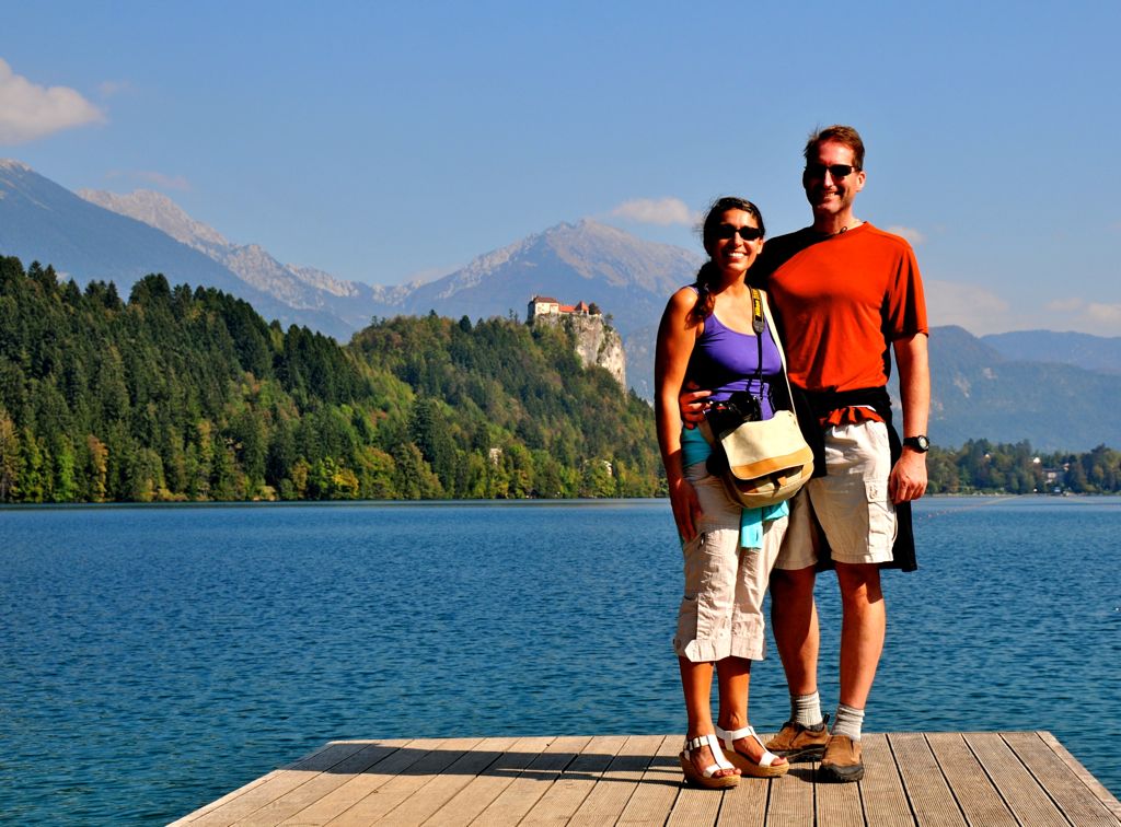 On the trail that goes around the lake/