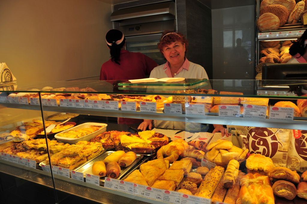 Pastries in Zagreb: this woman had a bakery in Sunnyvale before moving back to Croatia! I kid you not!/