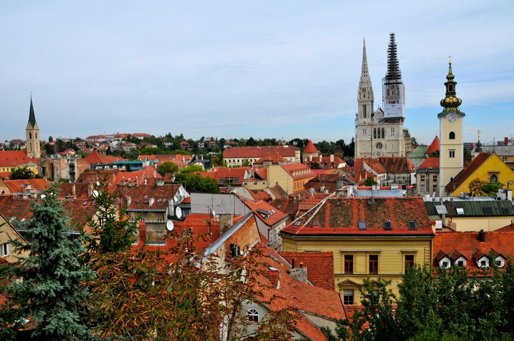 Looking over Zagreb from Old Town/