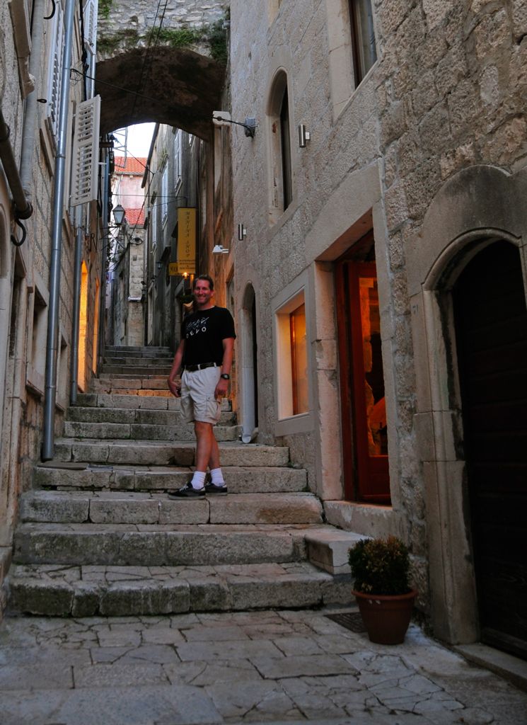 Curved streets of Korčula/
