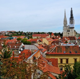 Looking over Zagreb from Old Town