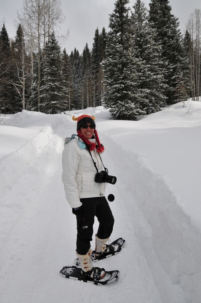 Heading out for snowshoeing /