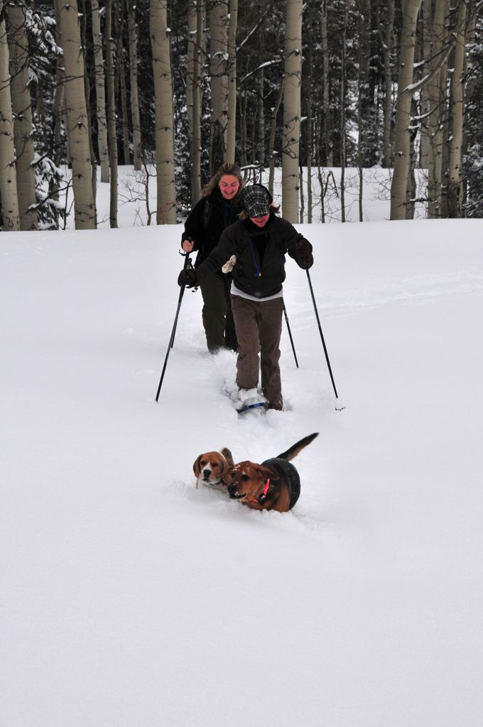 Murphy and O'Mally with their girlfriends/