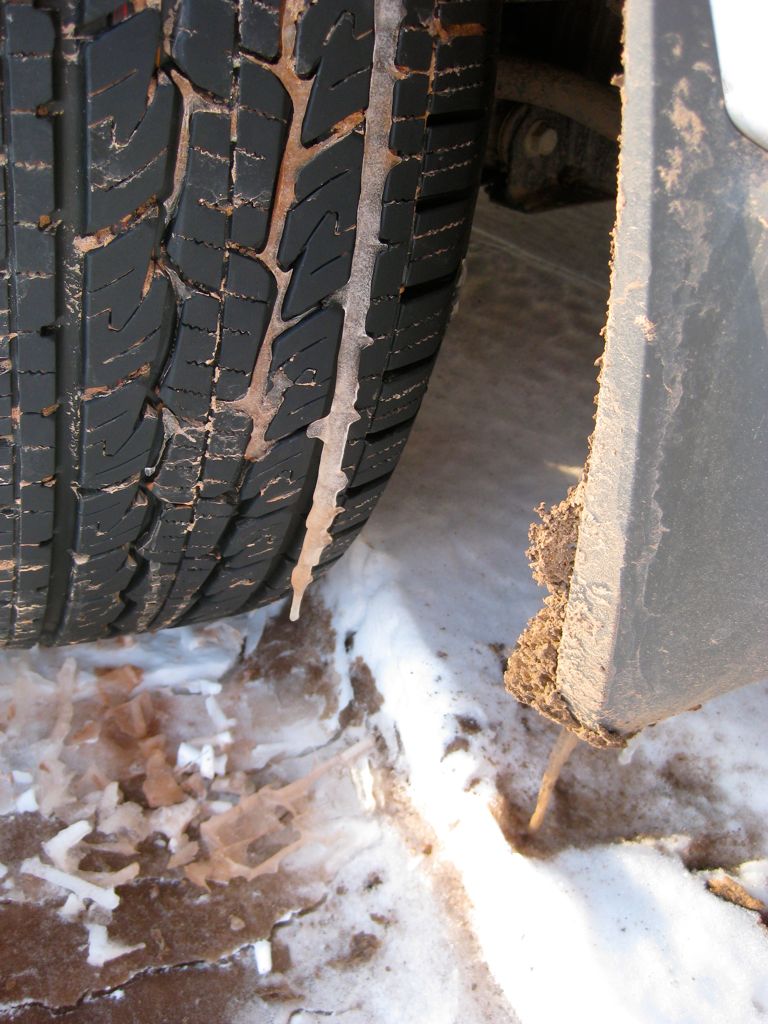 Iced up tires/