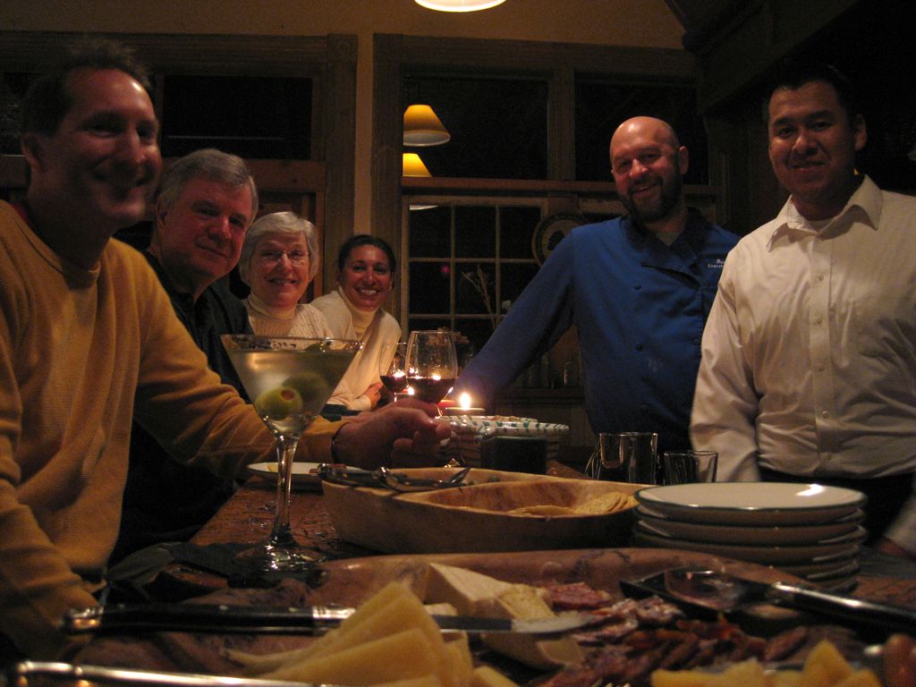 Last night's drink with the gang: Dan, Guy, Cindy, Assana, Dennis, & Eric/