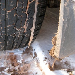 Iced up tires/
		    