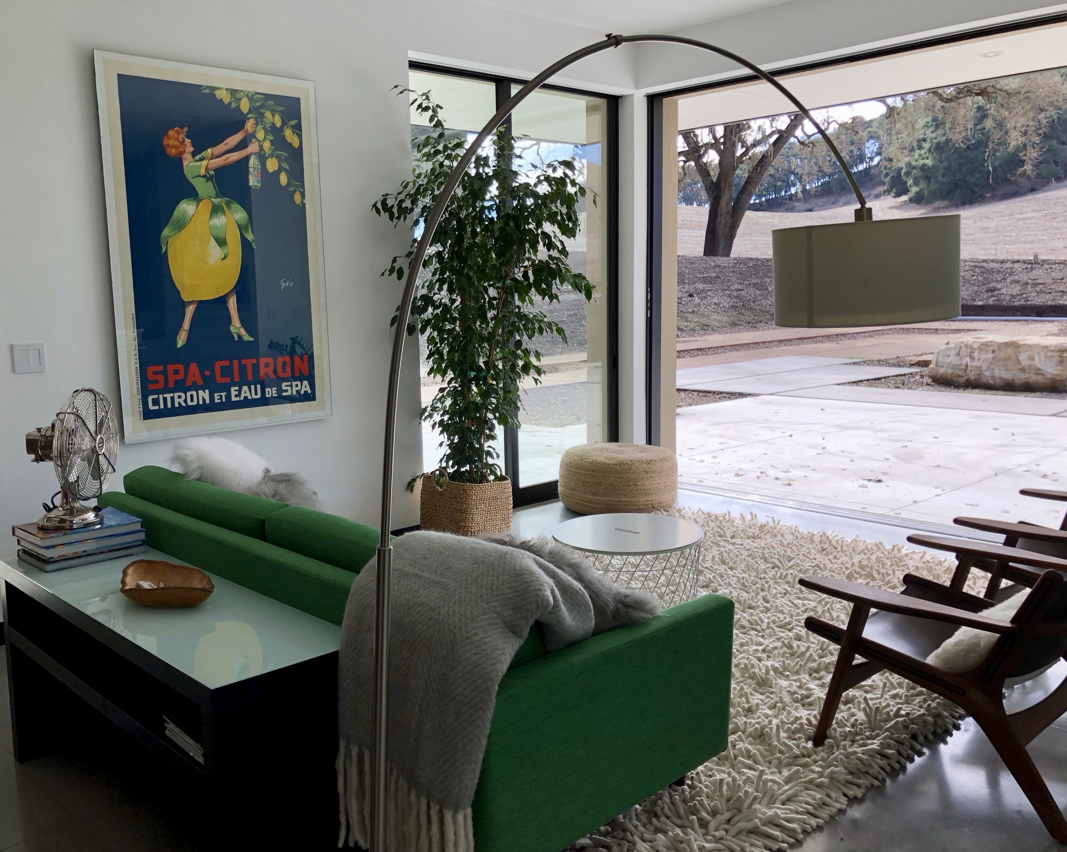 Looking towards bocce court/