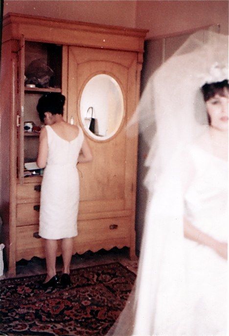 Mom's wedding with Fara in the back/