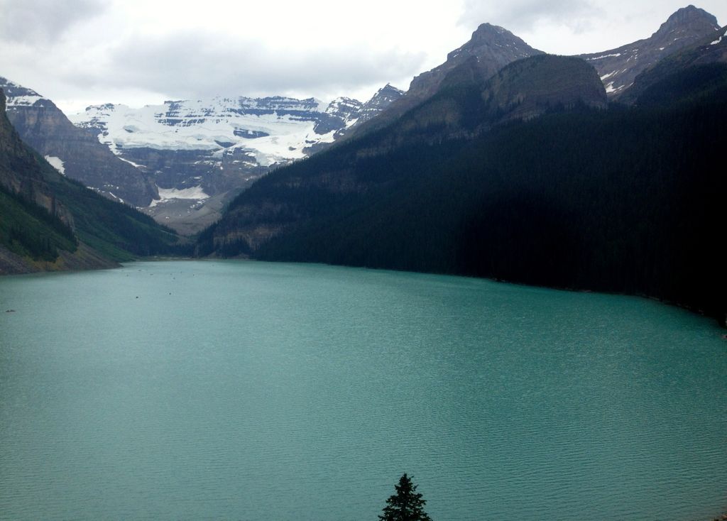 Ahhh... the view out of room at Lake Louise/