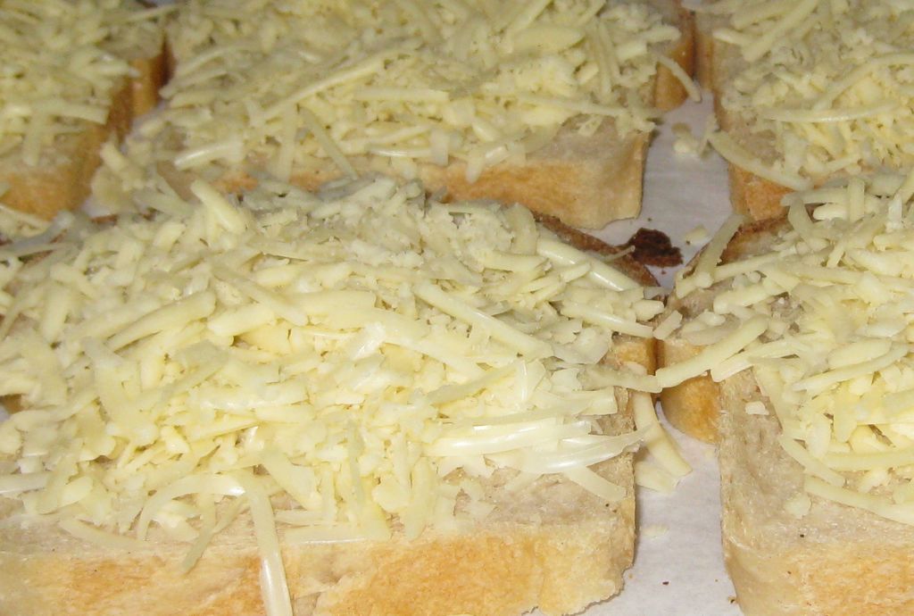 Ungrilled grilled cheese sandwiches /