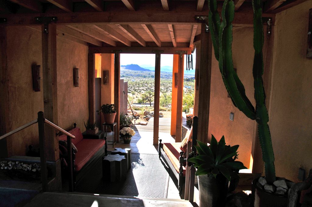 The desert view thru the breeze way/