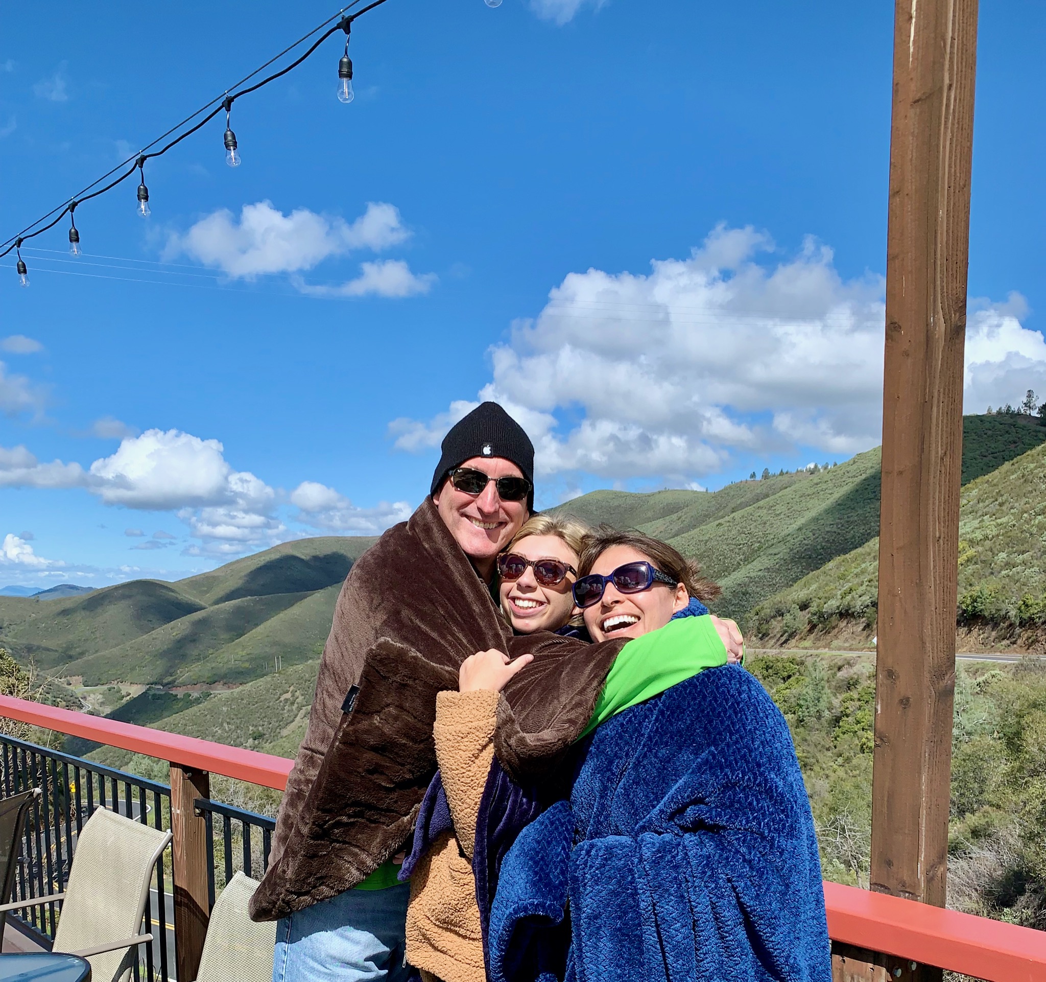 Thank goodness for blankets (and no personal space)/