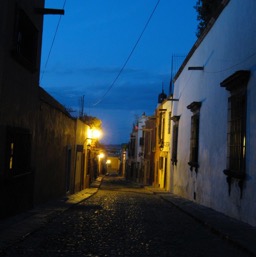 San Miguel is even more picturesque at dusk.../
		    