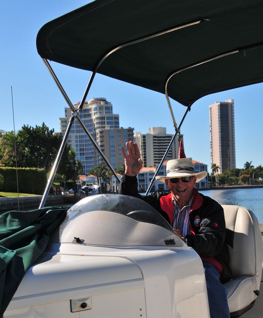 Waylonis Senior enjoying a boat ride/