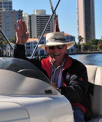 George Waylonis, aka Dad, enjoying a boat ride