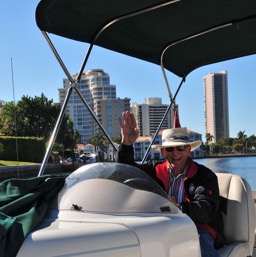 Waylonis Senior enjoying a boat ride/
		    