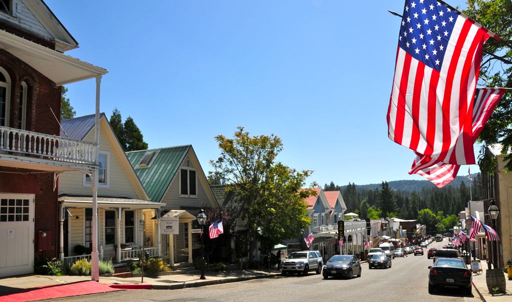 All flagged up for the fire truck's parade/