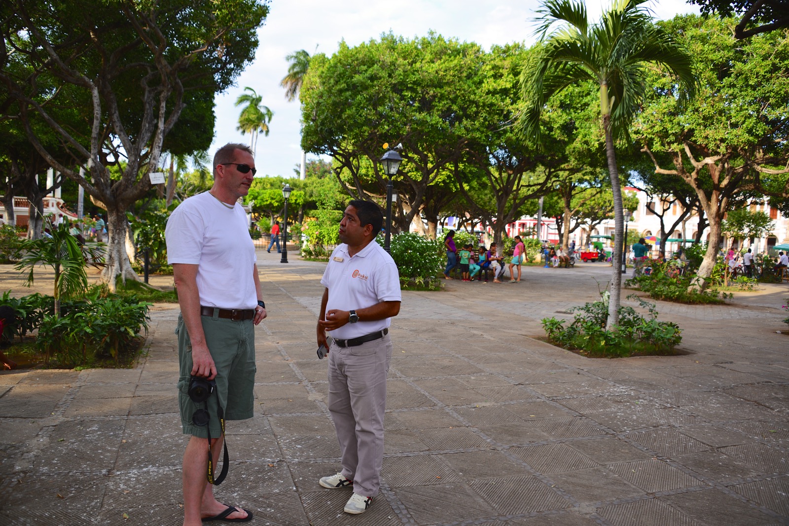 Getting a history lesson from Hairo, our guide/