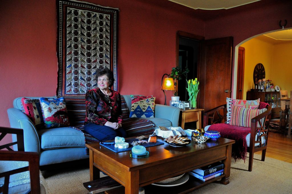 Mom checking out the pouring rain/