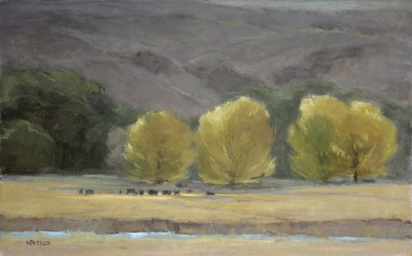 River Willow With Cattle by Nancy Becker