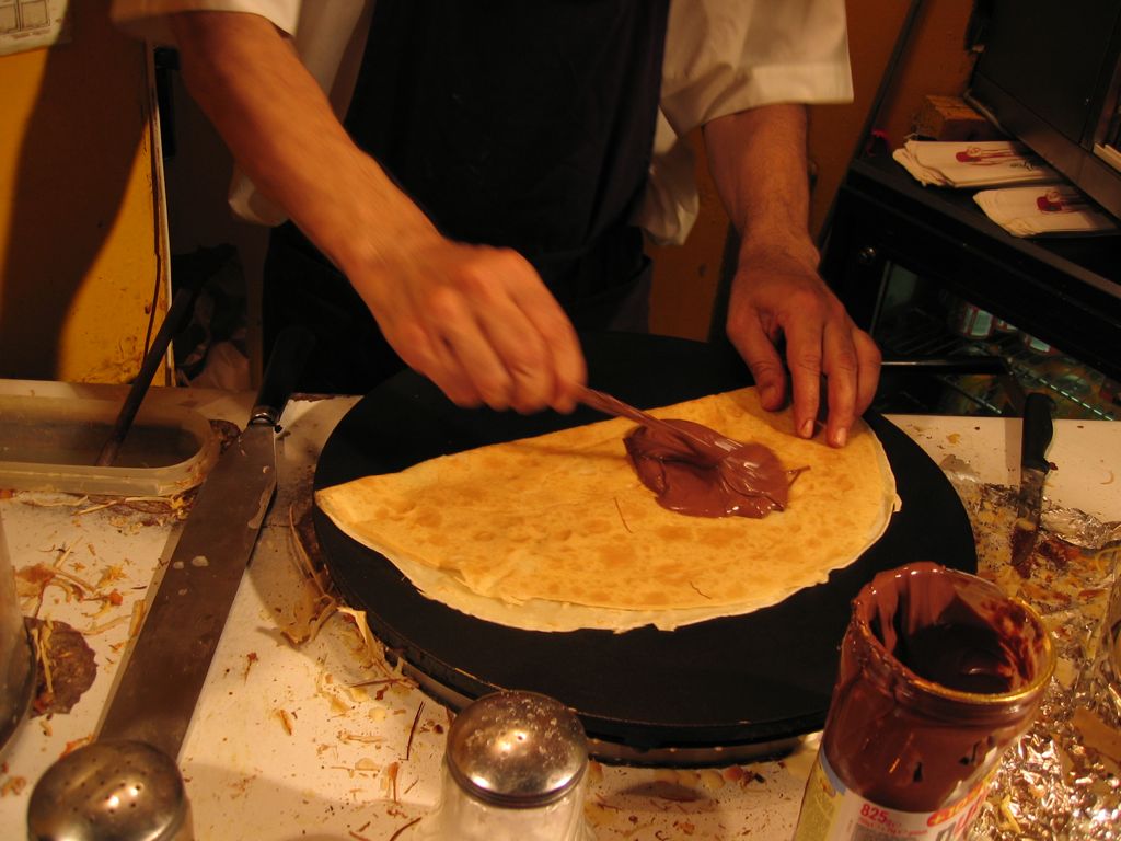 You spread the Nutella/