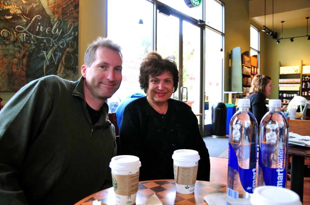 Coffee before hitting the road/