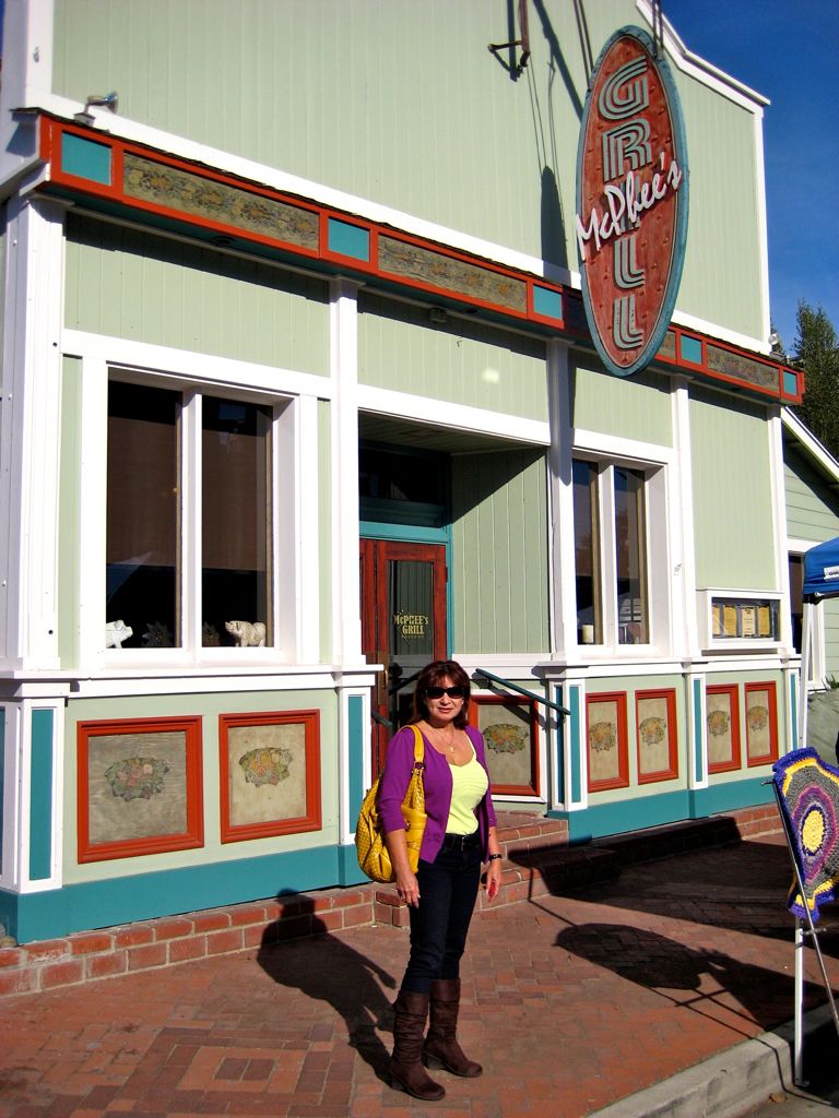 Tara in front of McPhee's/