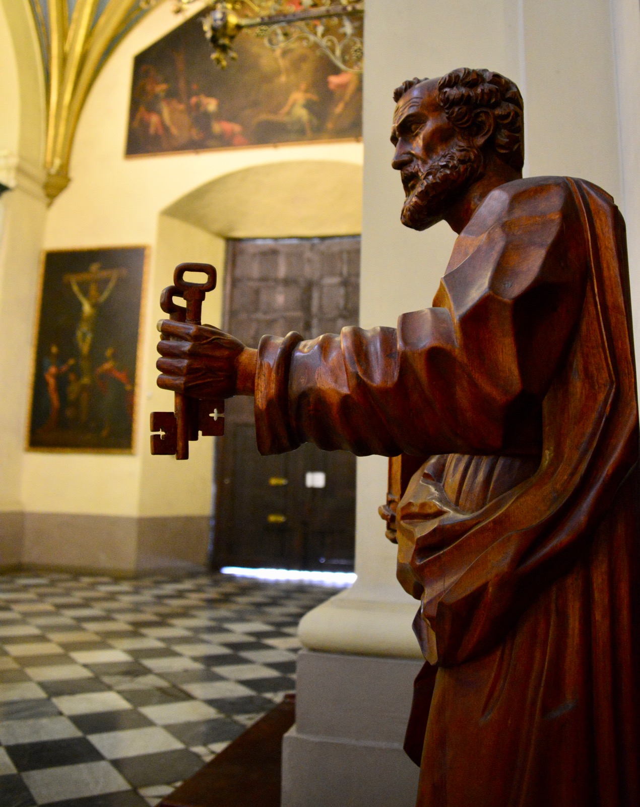 Key dude in the cathedral/