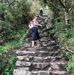 Crazy trail heading up to Pachu Picchu Mountain/
		    