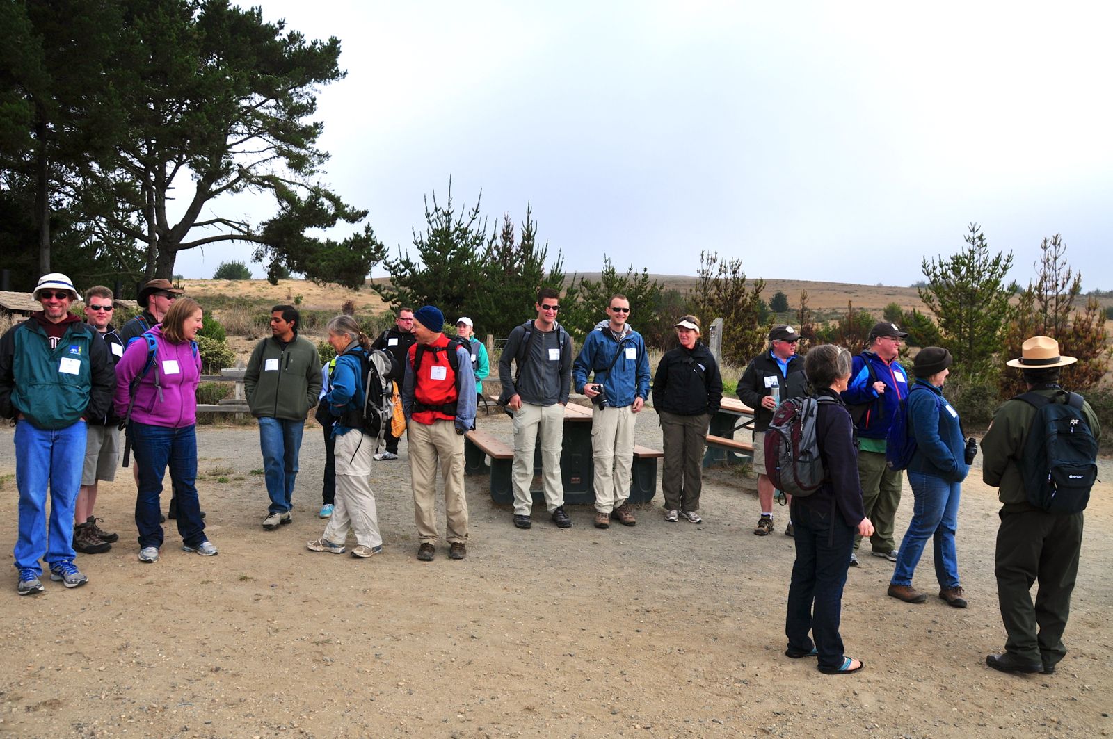 A quick lecture before the hike/
