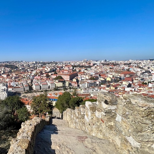 The kinds of stair case Assana makes Dan walk with his gimpy knee!/
		    R. de Santa Cruz do Castelo 1A, 1100-335 Lisboa, Portugal