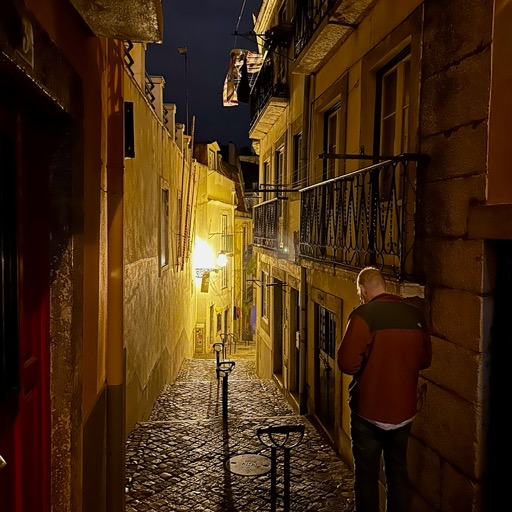 Lisbon at night/
		    R. de Santa M.nha 7, 1100-310 Lisboa, Portugal